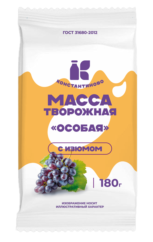 ТВОРОЖНАЯ МАССА С ИЗЮМОМ